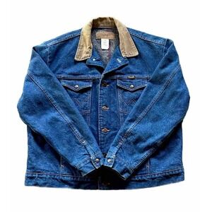 Wrangler Vtg Blanket Lined Denim Corduroy Western Jean Jacket 74260 USA
